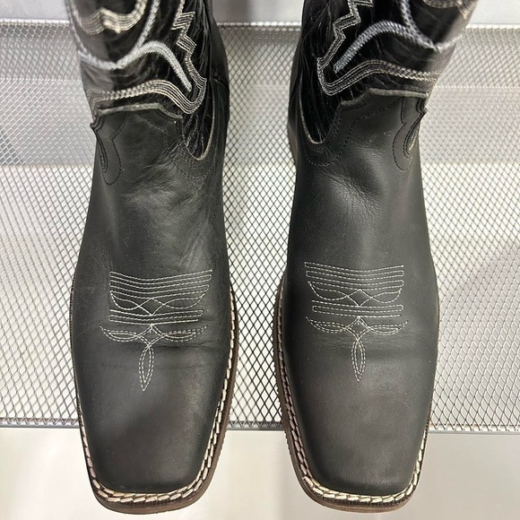 Caballo Dorado Black Leather Cowboy Boots - Picture 3 of 7
